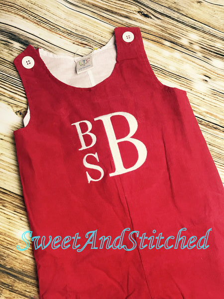 Monogrammed Christmas outfit boys, Boys Christmas overalls