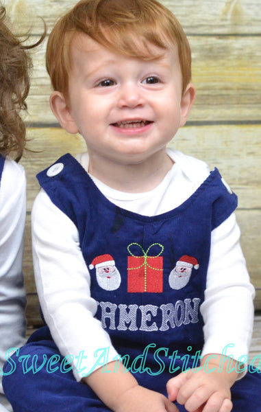 Baby boy Christmas outfit, Toddler Boys Christmas overalls