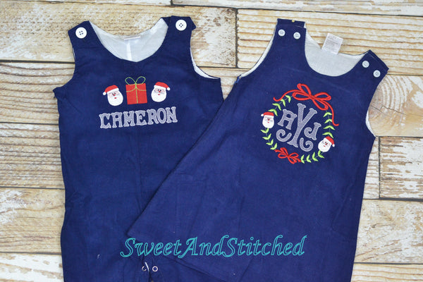 Baby boy Christmas outfit, Toddler Boys Christmas overalls