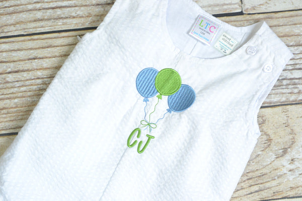 Monogrammed Boys Jon Jon, Baby boy 1st birthday outfit