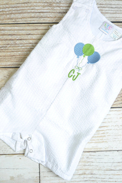 Monogrammed Boys Jon Jon, Baby boy 1st birthday outfit