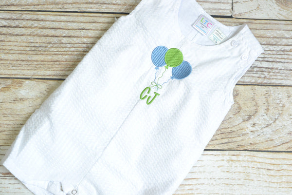 Monogrammed Boys Jon Jon, Baby boy 1st birthday outfit