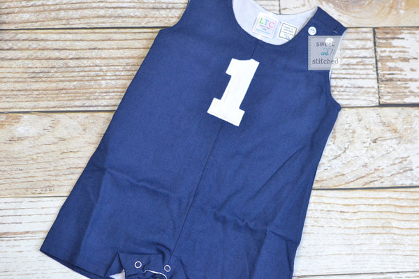 Monogrammed baby boy jon jon, baby boy cake smash outfit, 1st birthday outfit, monogrammed jon jon, 4th of july outfit