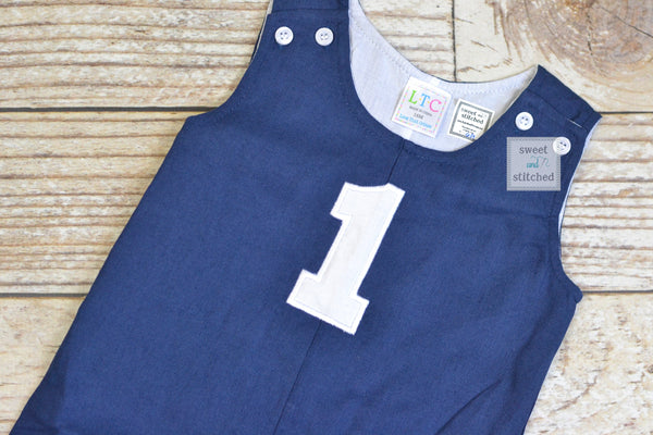 Monogrammed baby boy jon jon, baby boy cake smash outfit, 1st birthday outfit, monogrammed jon jon, 4th of july outfit