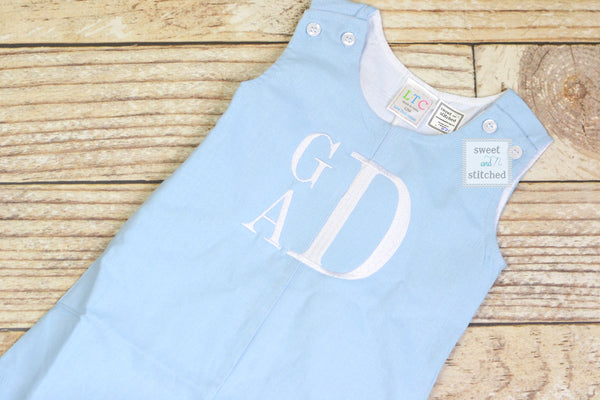 Monogrammed baby boy jon jon, boys easter outfit, beach outfit, monogrammed jon jon, 4th of july outfit