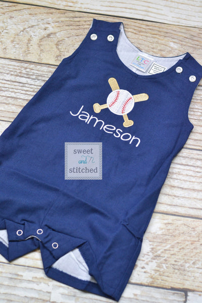 Monogrammed baby boy baseball jon jon, baby boy outfit with baseball design, summer outfit, little brother baseball outfit