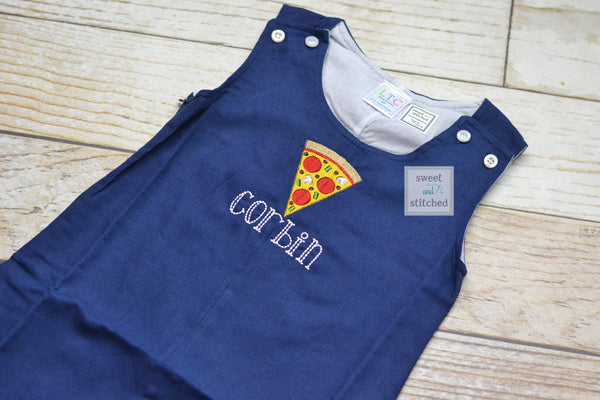 Monogrammed baby boy pizza jon jon, baby boy outfit with pizza party design, summer outfit, pizza cake smash outfit