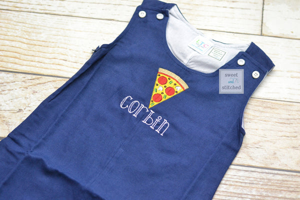 Monogrammed baby boy pizza jon jon, baby boy outfit with pizza party design, summer outfit, pizza cake smash outfit